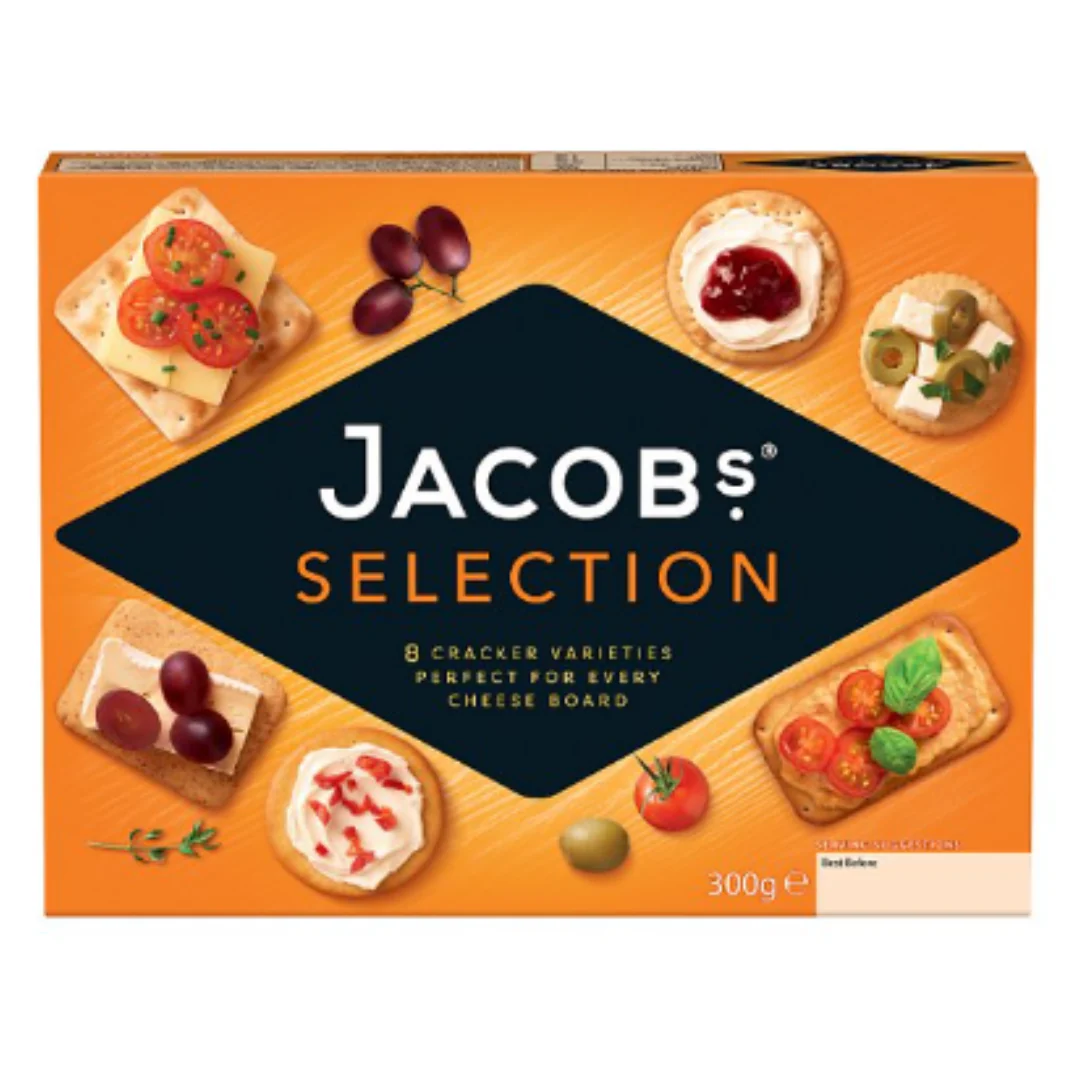 Jacob's Biscuits for Cheese Crackers Carton 300g x Case of 1