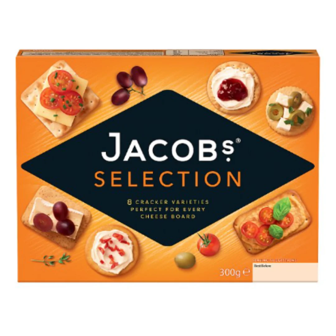 Jacob's Biscuits for Cheese Crackers Carton 300g x Case of 10