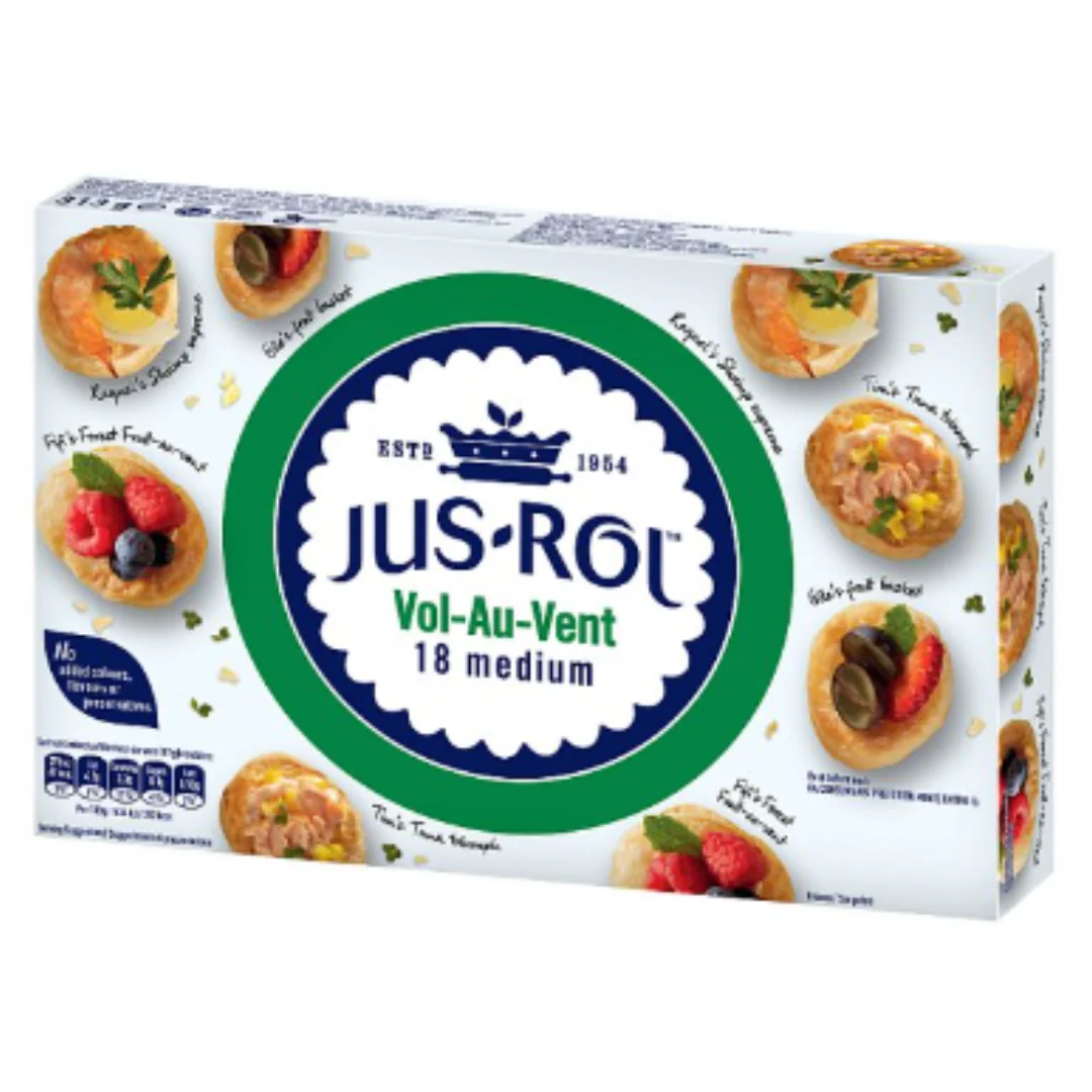 Jus-Rol 18 Medium Vol Au Vent Pastry 313g x 1 Pack