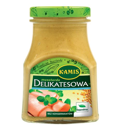8x Kamis Mustard Delikatesowa Jar 185g