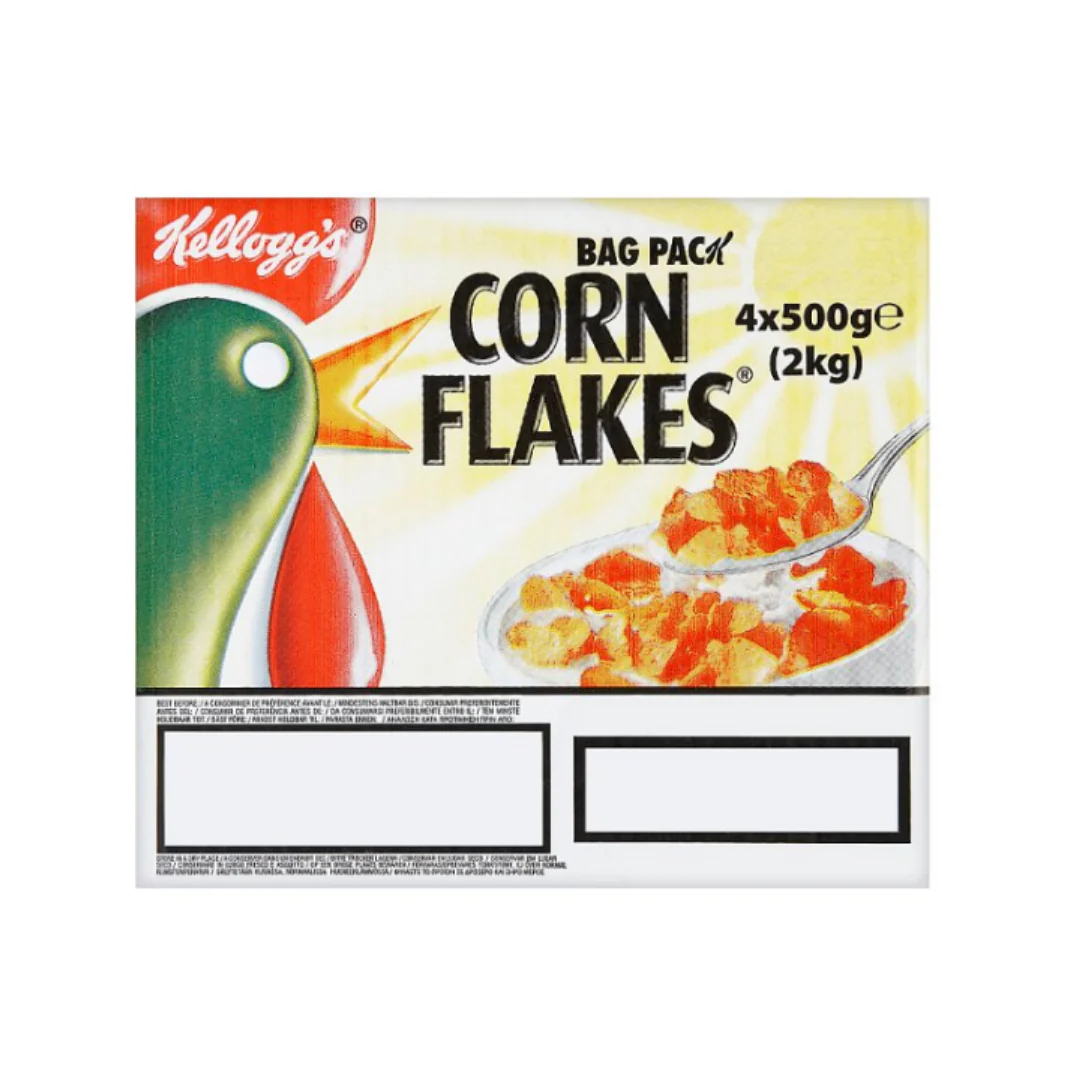 Kellogg's Corn Flakes Cereal Bag Pack 4 x 500g (2kg)