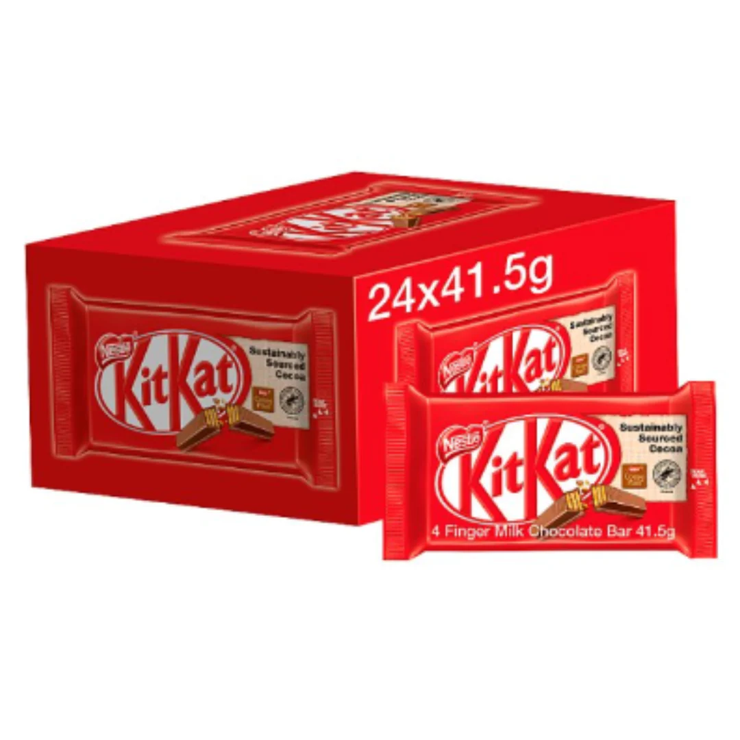 Kit Kat 4 Finger Milk Chocolate Bar 41.5g x Case of 24