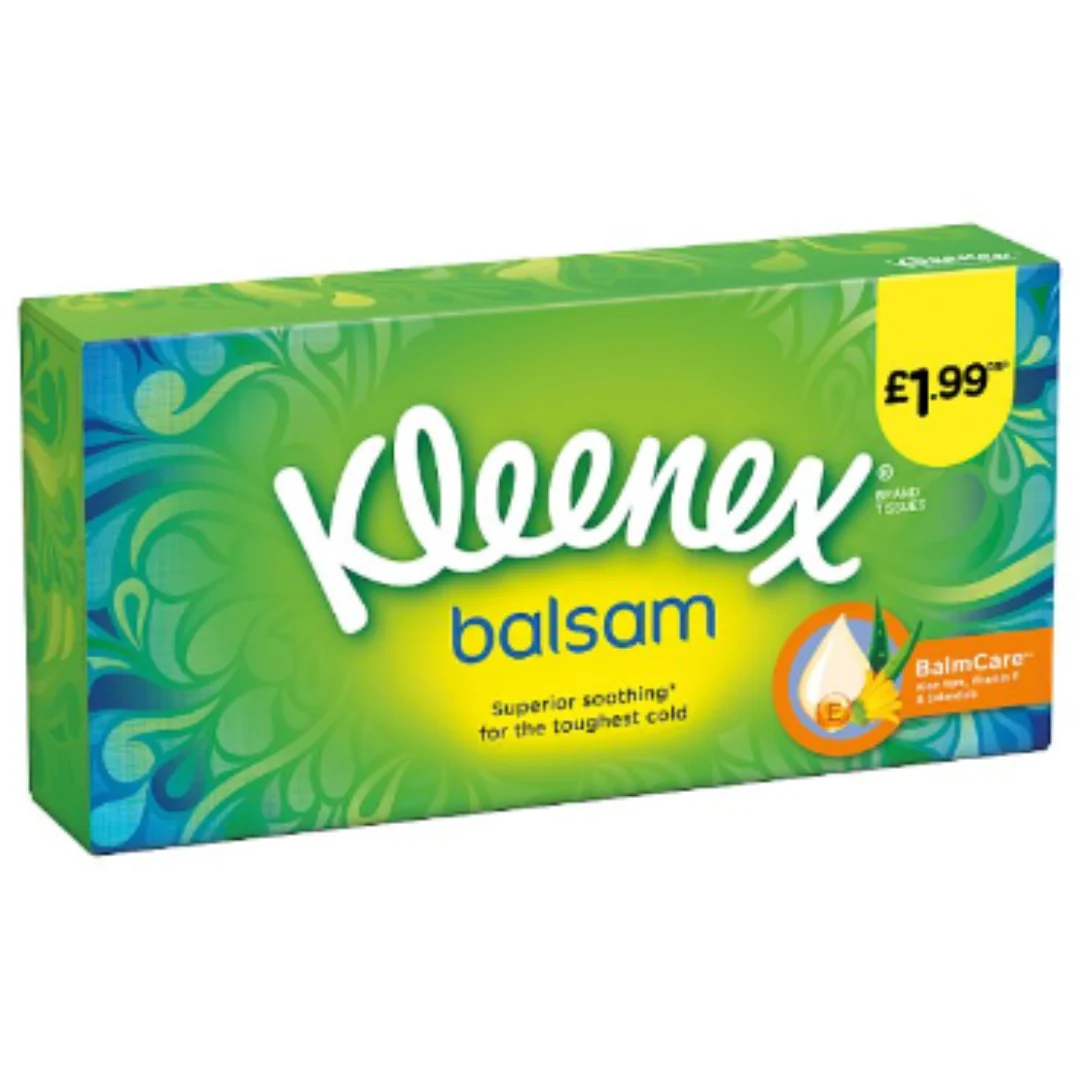 Kleenex® Balsam Tissues x Case of 4 | 12 Boxes in Total
