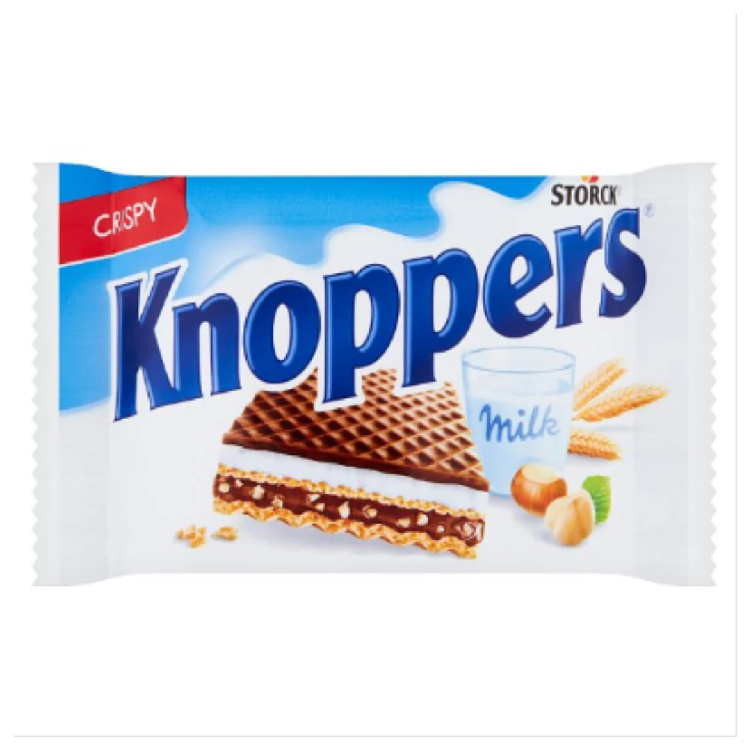 Knoppers Crispy Milk Hazelnut Wafers 25g x Case of 24
