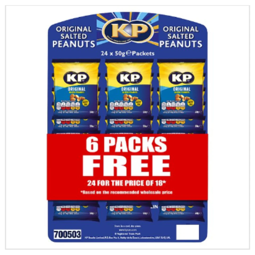 KP Original Salted Peanuts 50g x Case of 21