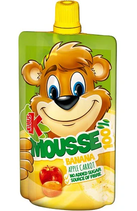 12x Kubus Mousse Banana Apple 100g