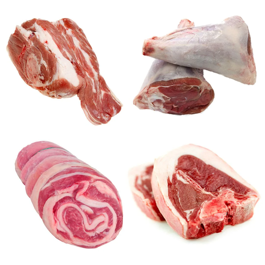 Lamb Variety Box | 4 Ingredients | Loin Chops | Shoulder Joint | Breast Boneless | Shanks