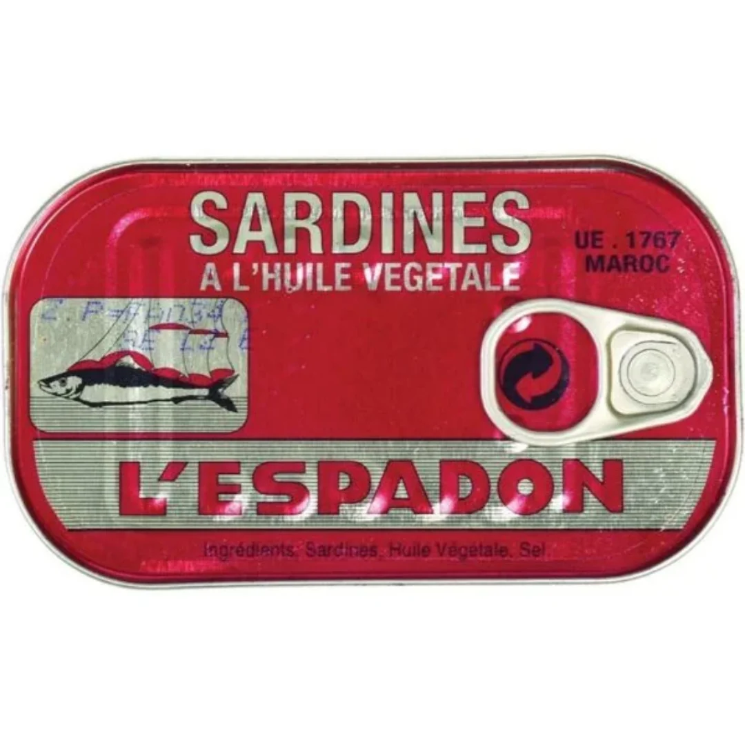 L’Espadon Sardines in Vegetable Oil 50 x 125g