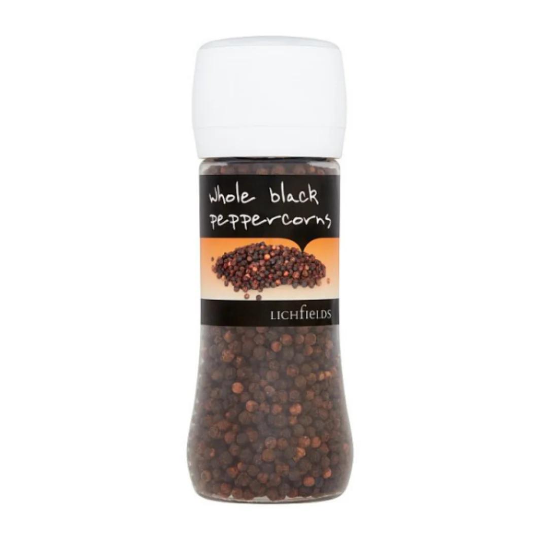 Lichfields Whole Black Peppercorns 200g x Case of 6