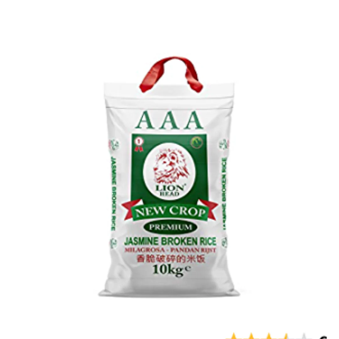 LION HEAD Jasmine Broken Rice 10kg x 6 pack