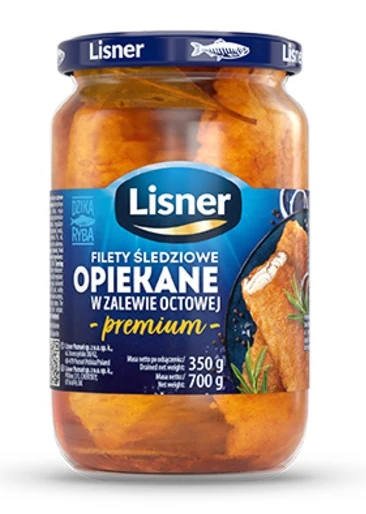 6x Lisner Filety Sledziowe Opiekane Premium 700g