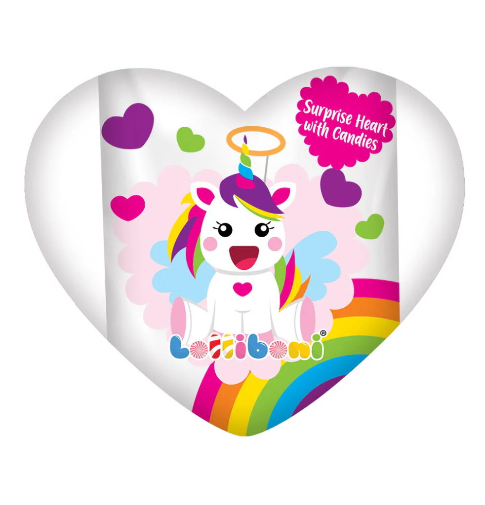 24x Lb Unicorn Heart With Candy 4gr