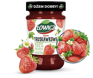 8x Lowicz Strawberry Jam 280g