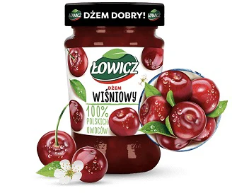 8x Lowicz Sour Cherry Jam 280g