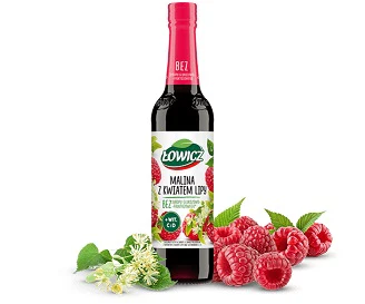 6x Lowicz Raspberry Lime-Tree Syrup 400ml