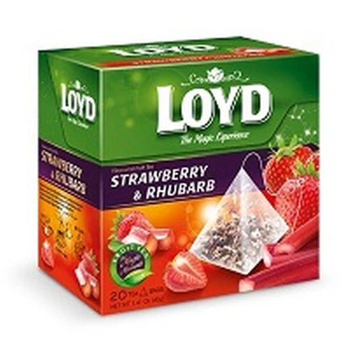 10x Loyd Strawberry & Rhubarb Tea 40g