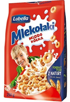 12x Lubella Mlekolaki Kolka Smaku Miodowym 250g