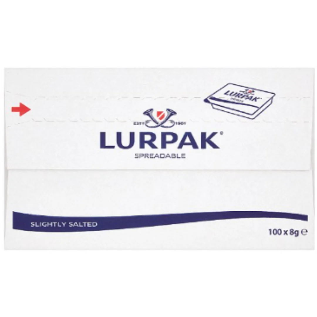 Lurpak Slightly Salted Spreadable Portions 100 x 8g x 6