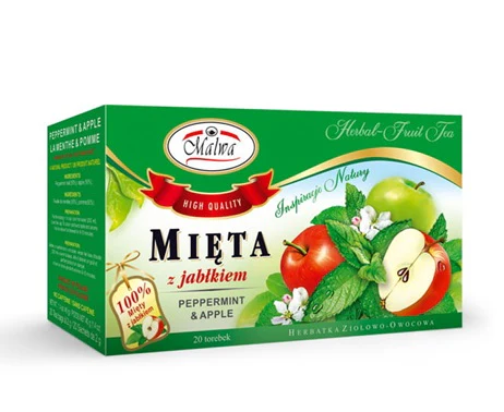 12x Malwa Mieta Z Jablkiem (Mint With Apple) Tea 20X2g