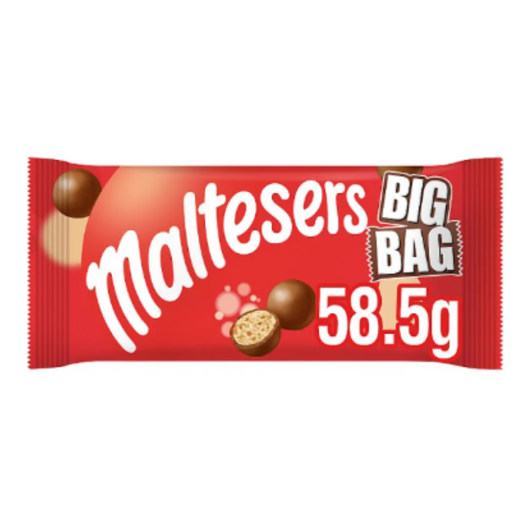 Maltesers Chocolate Big Bag 58.5g x Case of 25
