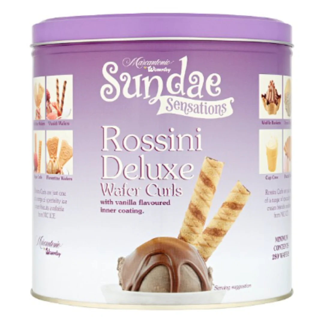 Marcantonio Waverley Sundae Sensations Rossini Deluxe Wafer Curls x Case of 1