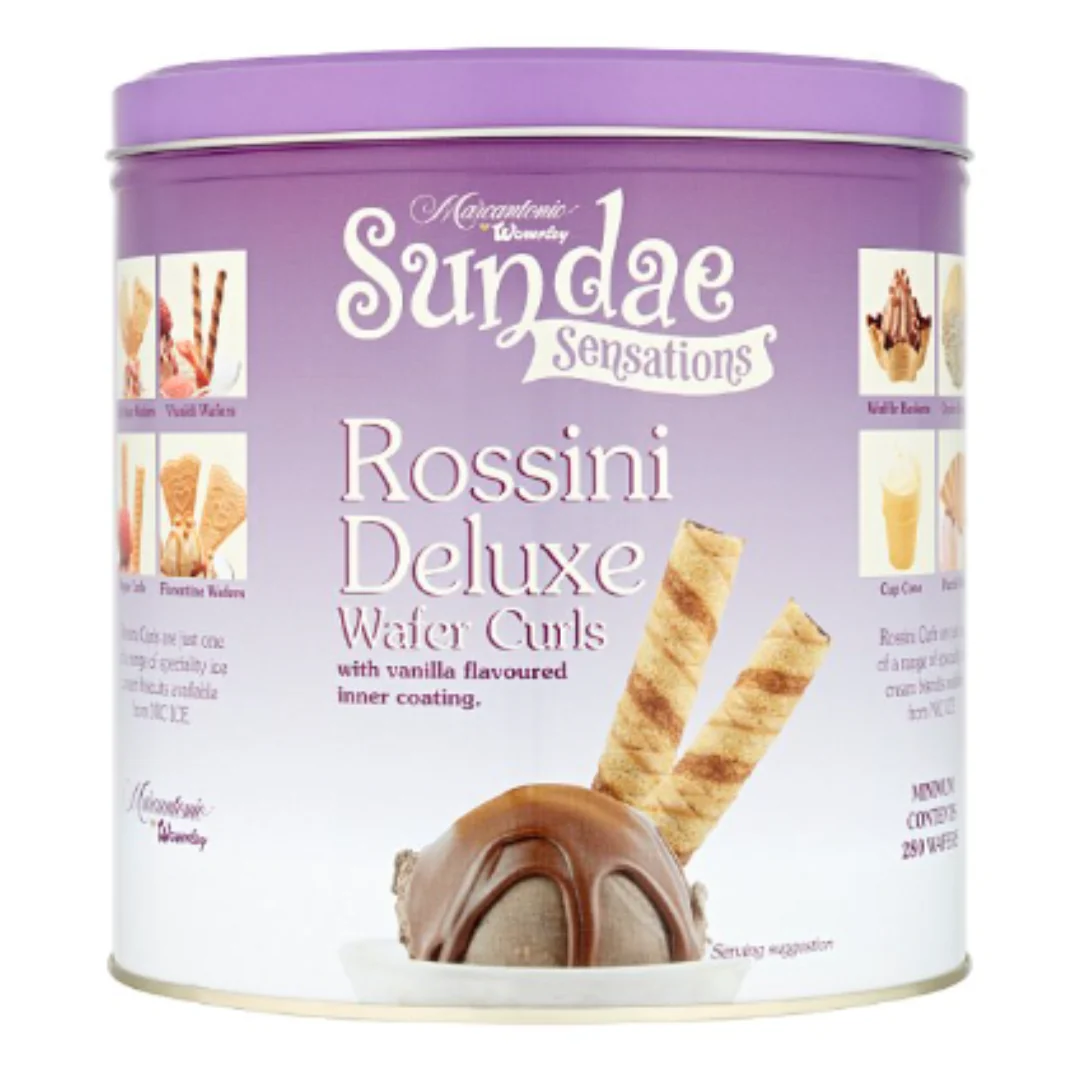 Marcantonio Waverley Sundae Sensations Rossini Deluxe Wafer Curls x Case of 2