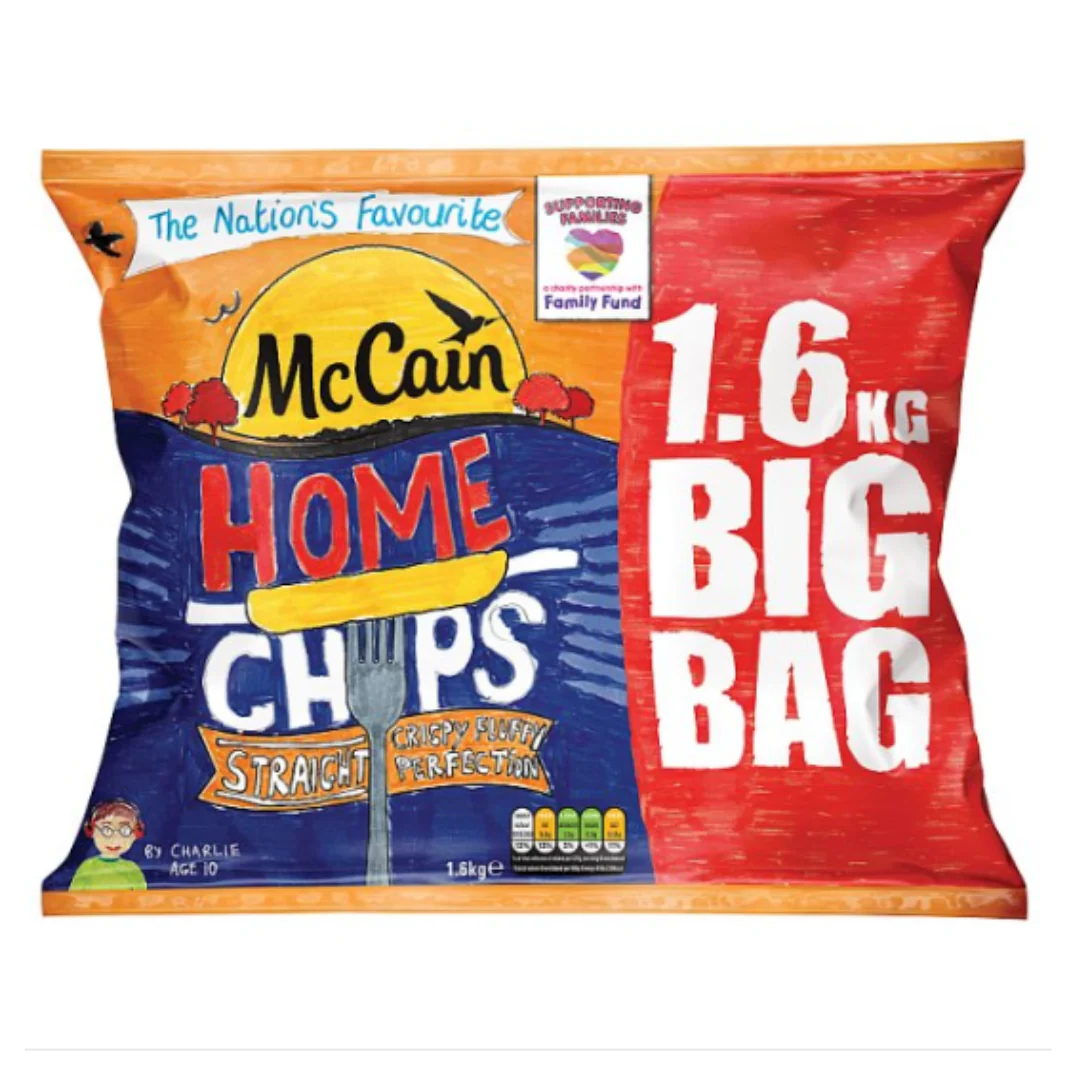 McCain Home Chips Straight 1.6kg x 8 Packs