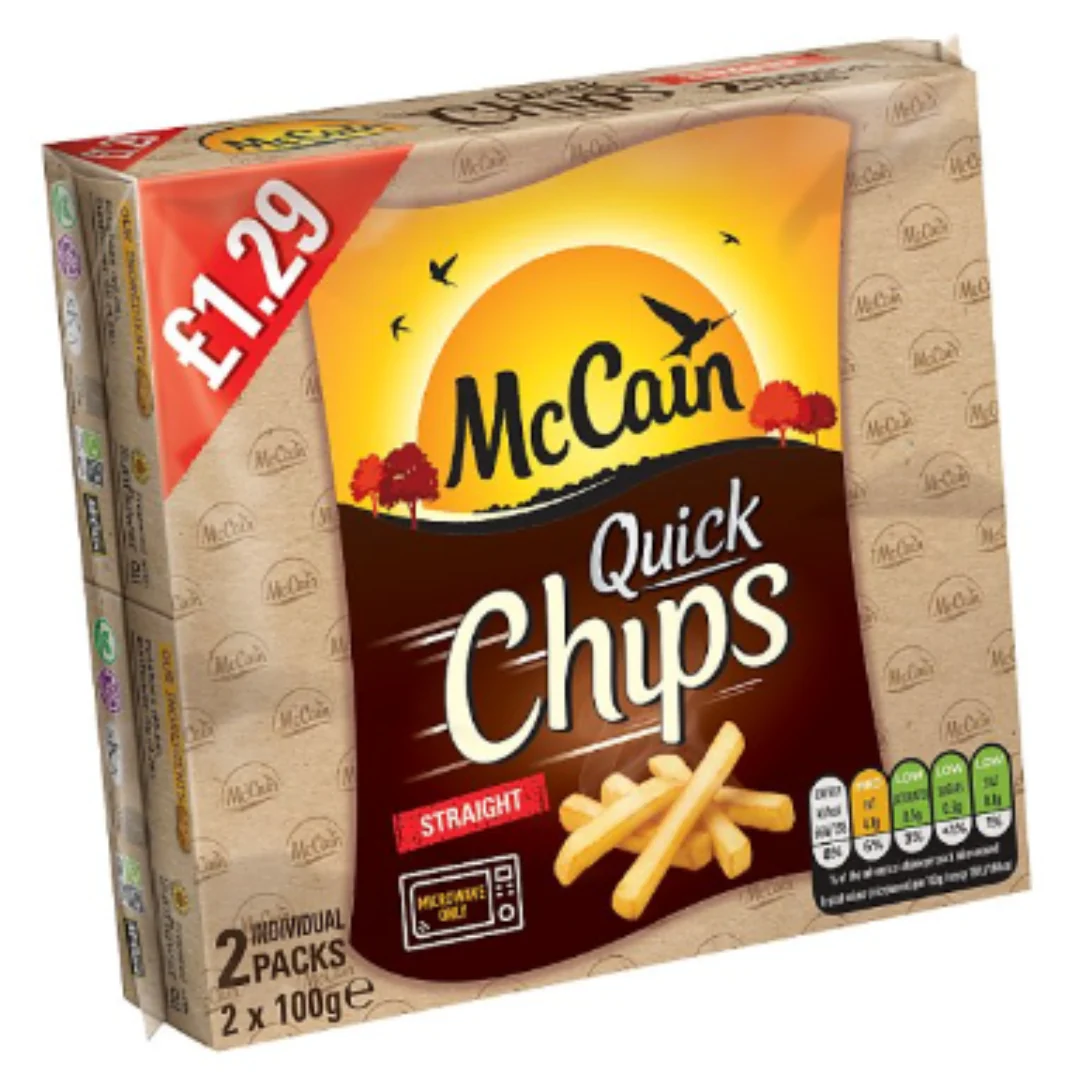 McCain 2 Quick Chips Straight 200g x 1 Pack