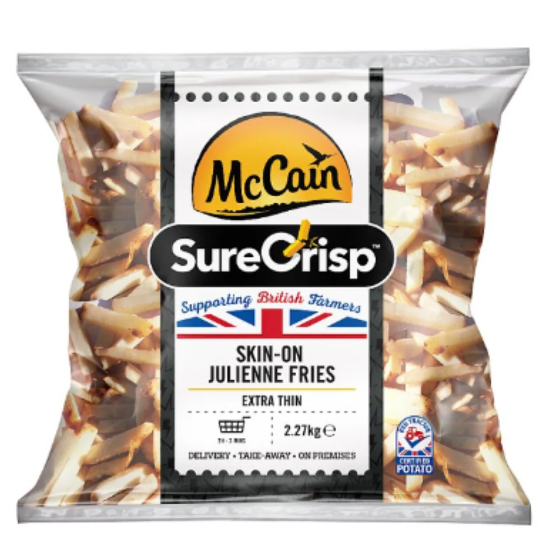 McCain SureCrisp Skin-On Julienne Fries Extra Thin 2.27kg x 1 Pack