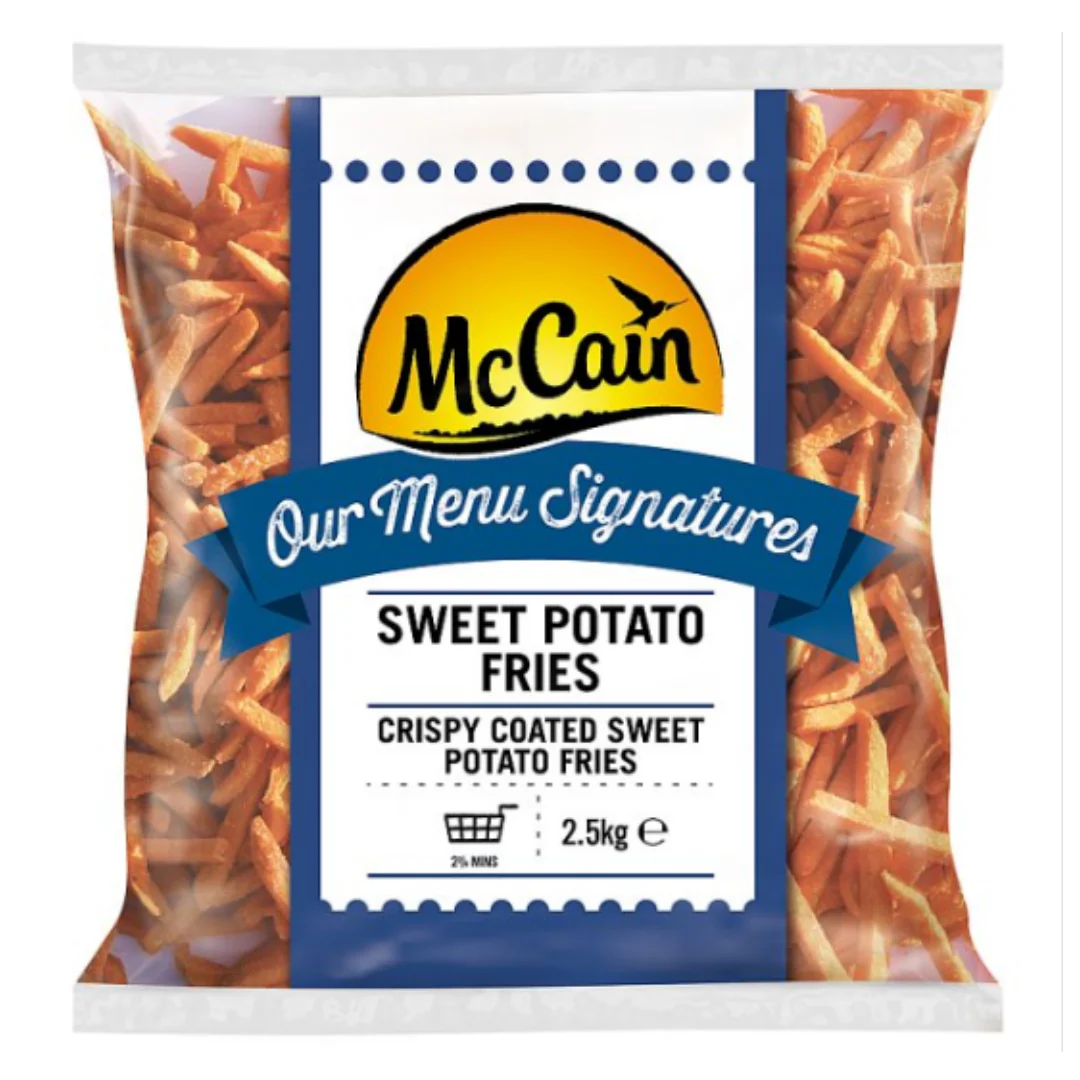 McCain Menu Signatures Sweet Potato Fries 2.5kg x 1 Pack