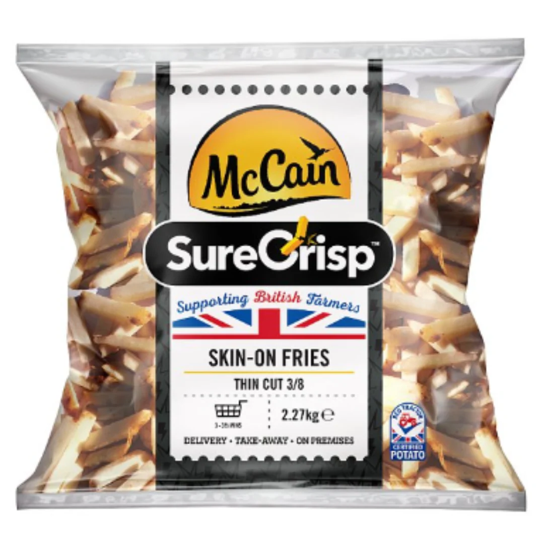 McCain SureCrisp Thin Cut 3/8 Skin-on Fries 2.27kg x 1 Pack