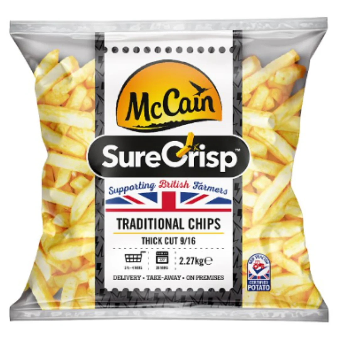 McCain SureCrisp Traditional Chips Thick Cut 9/16 2.27kg x 1 Pack