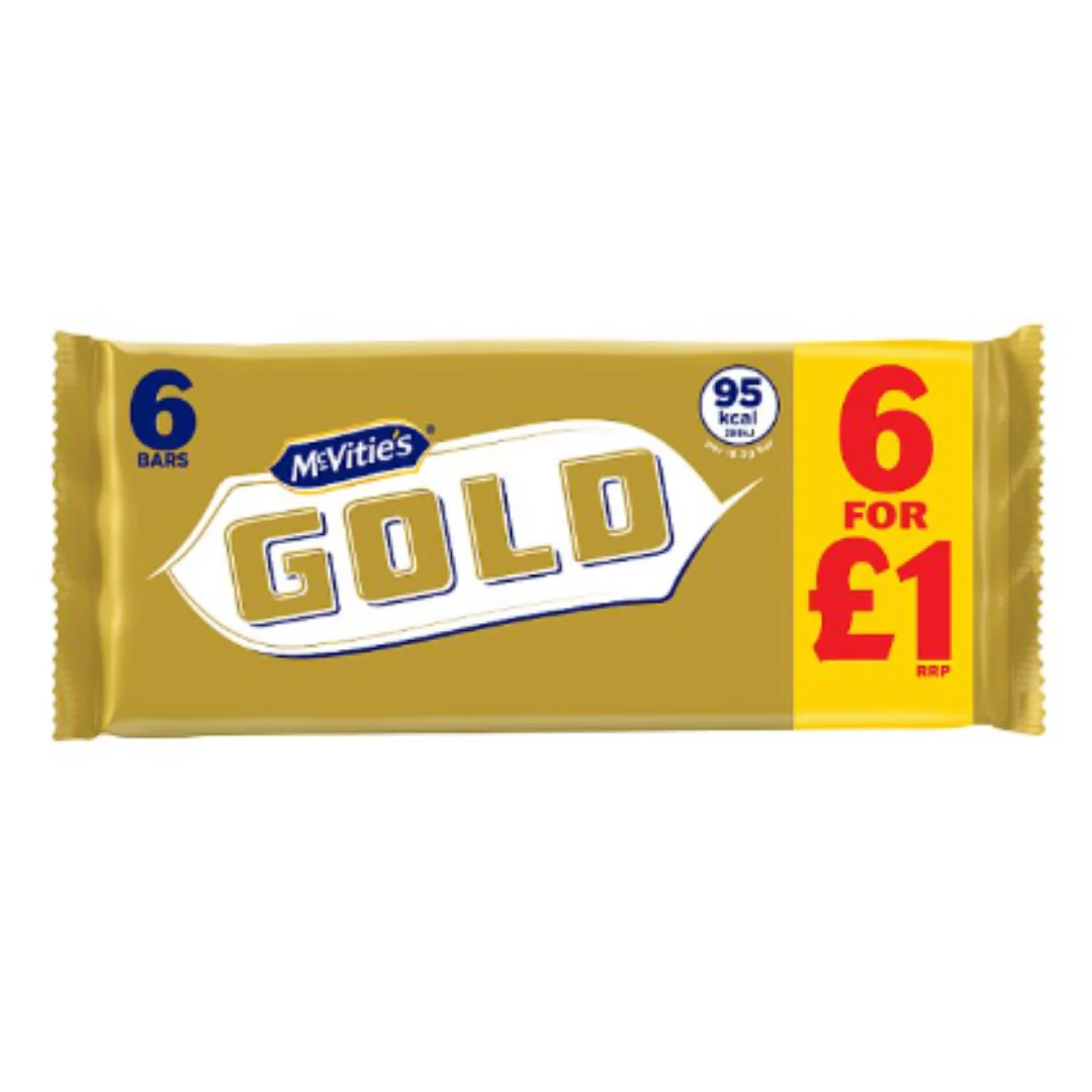 McVitie's Gold 6 Bars 106g x Case of 12