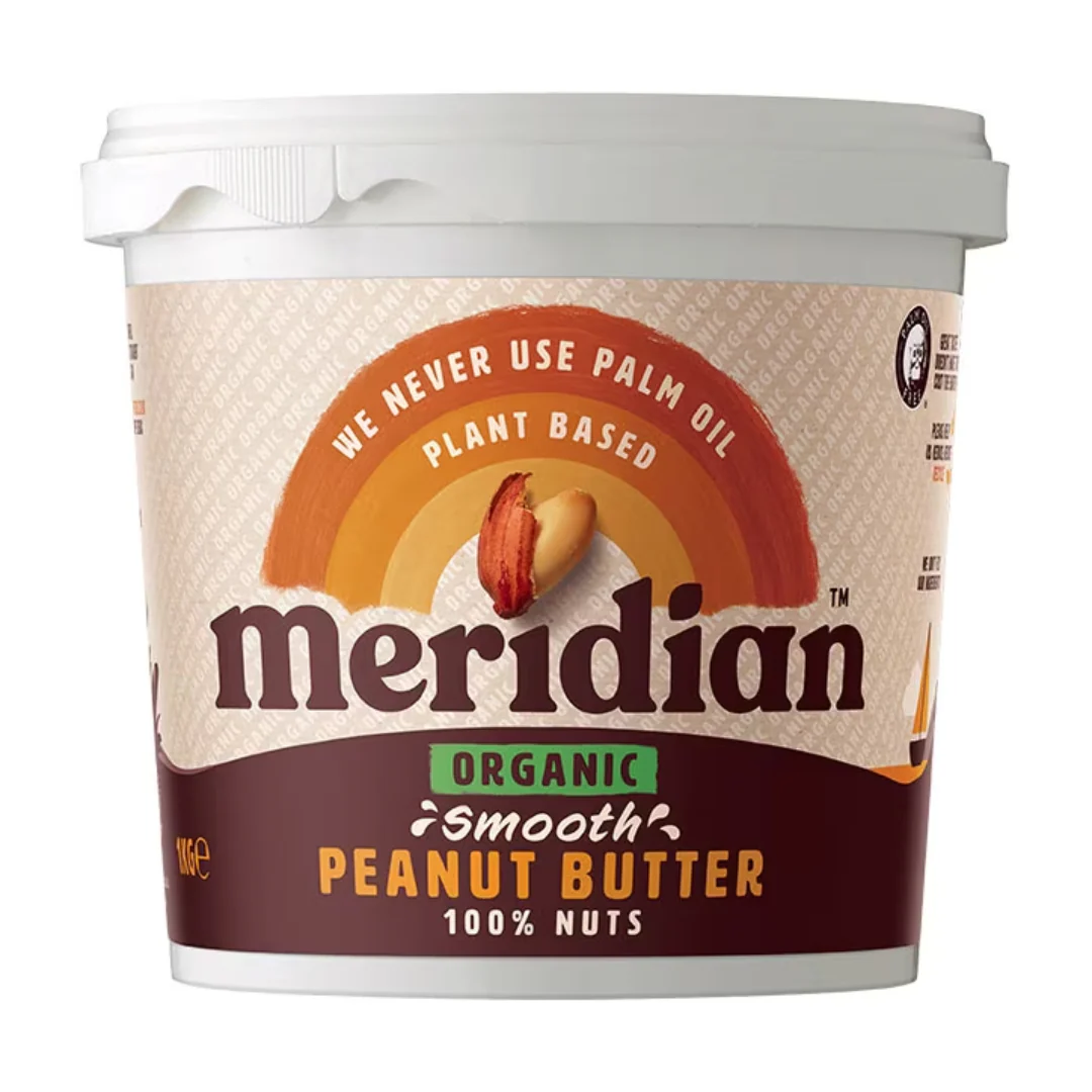 Meridian Organic Smooth Peanut Butter 100% 1kg Boxed