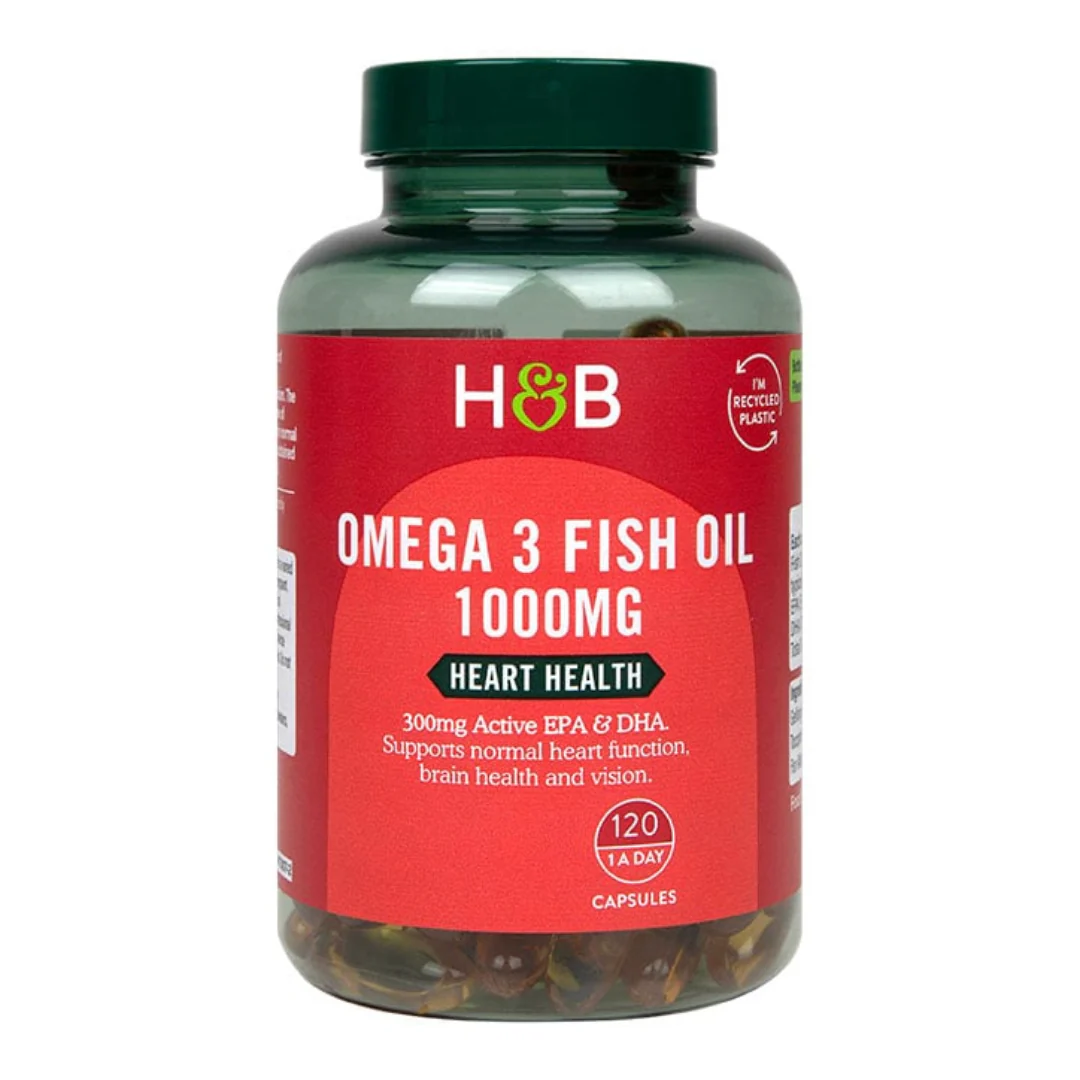 Holland & Barrett Omega 3 Fish Oil Capsules 1000mg 120 Capsules