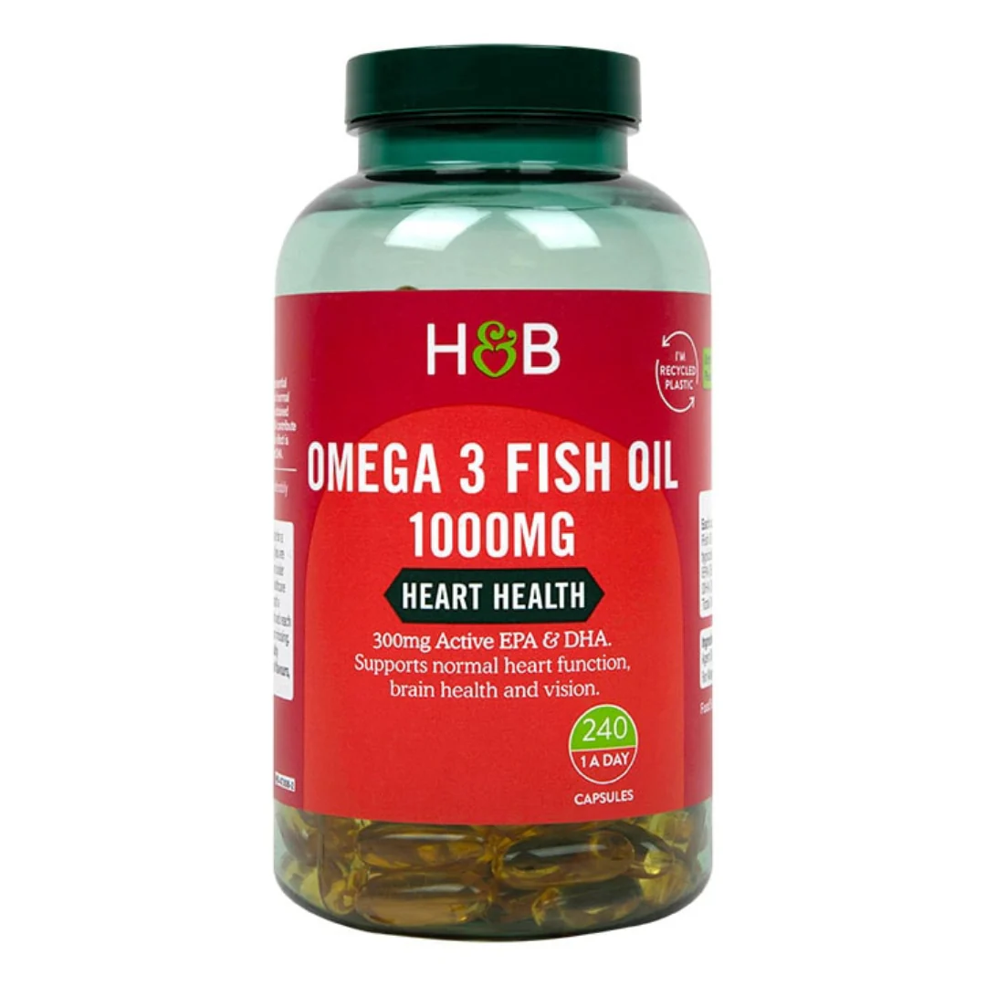 Holland & Barrett Omega 3 Fish Oil Capsules 1000mg 240 Capsules