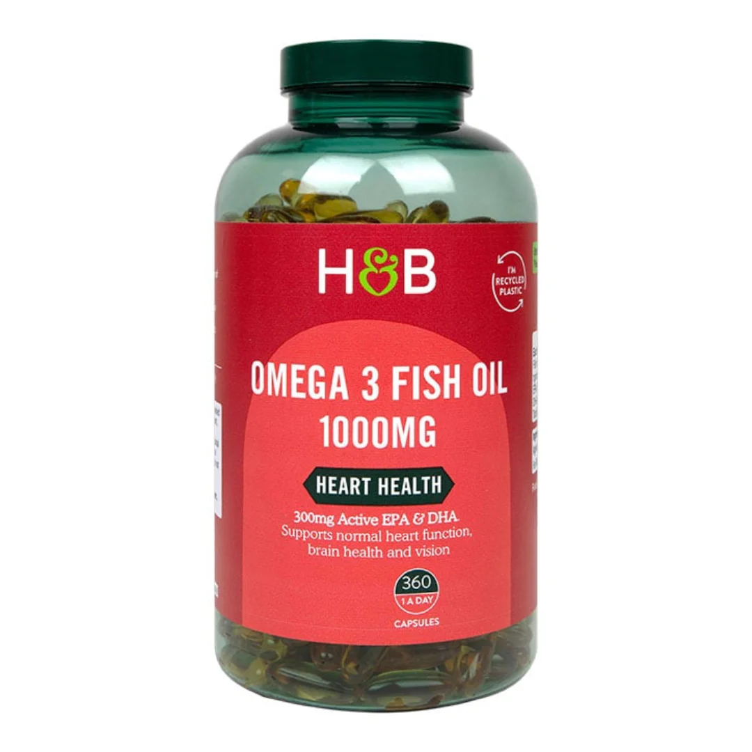 Holland & Barrett Omega 3 Fish Oil Capsules 1000mg 360 Capsules