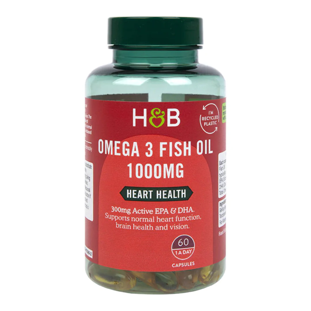 Holland & Barrett Omega 3 Fish Oil Capsules 1000mg 60 Capsules