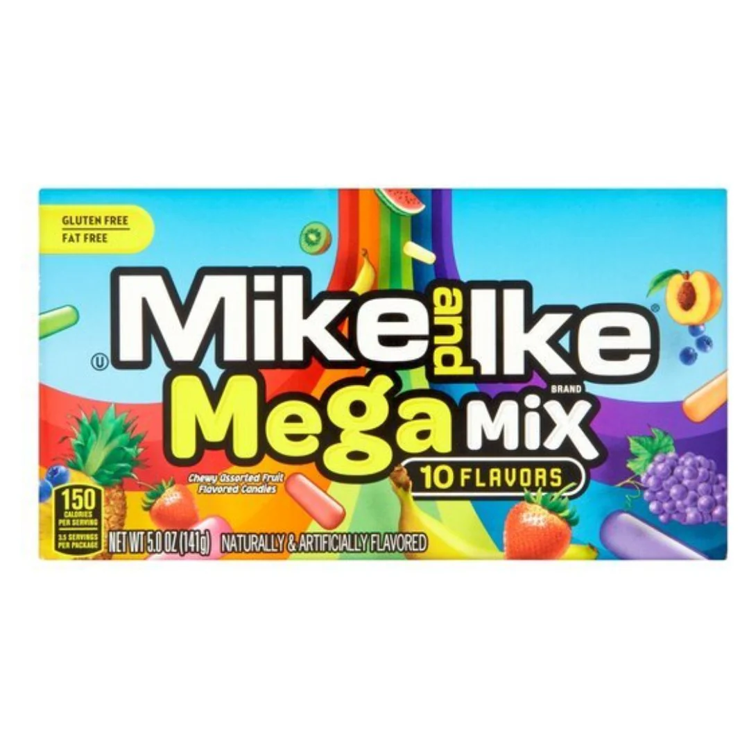 Mike & Ike Mega Mix Fruit Candies 10 Flavours 141gr