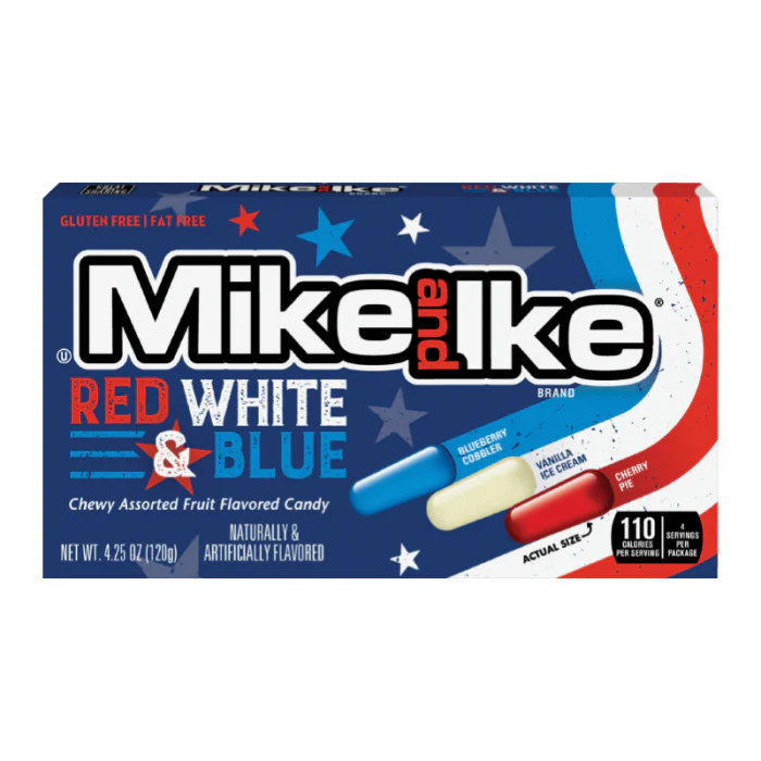 12x Us-Mike And Ike Red White Blue (Large)