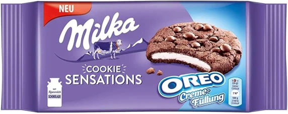 12x Milka Cookie Sensations Oreo Creme 156g