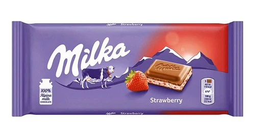 22x Milka Chocolate Strawberry 100g