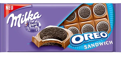16x Milka Chocolate Oreo Sandwich 92g
