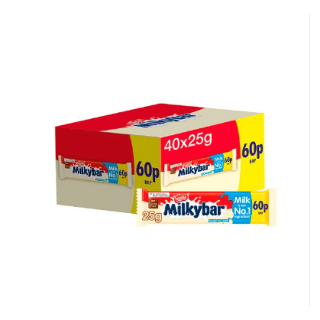 Milkybar White Chocolate Medium Bar 25g x Case of 40