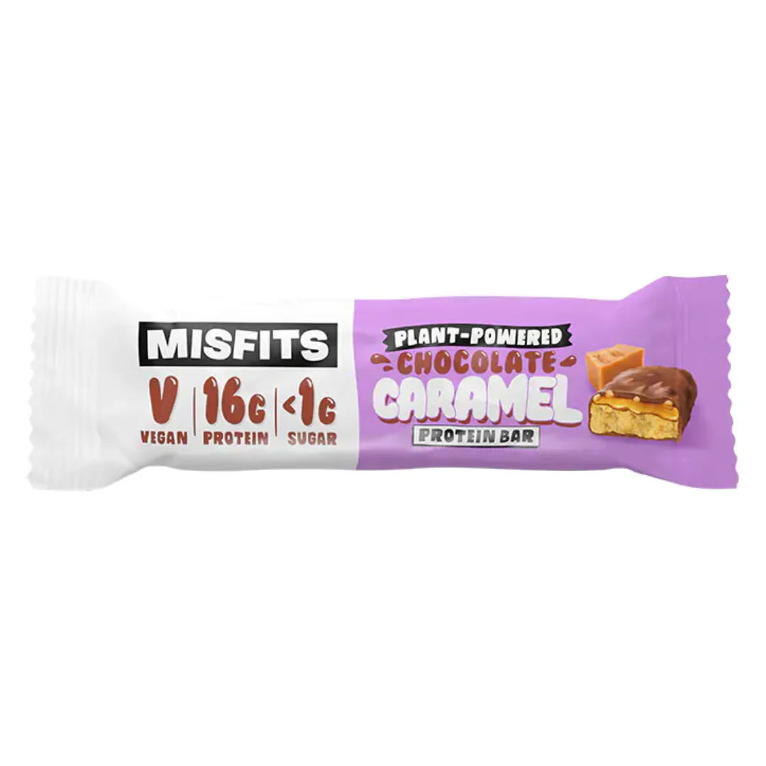 Misfits Chocolate Caramel Vegan Protein Bar 45g