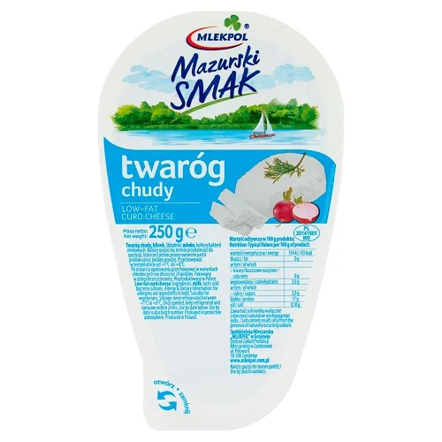 6x Mlekpol Mazurski Smak Twarog Chudy (Blue)250g