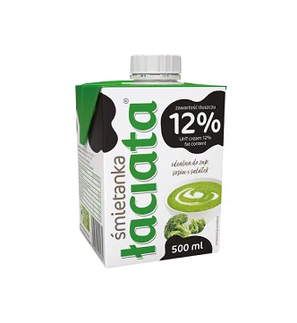 8x Mlekpol Smietanka Laciata 12% 500ml