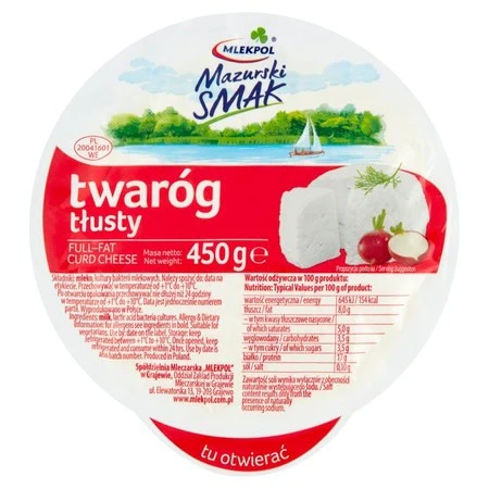 4x Mlekpol Twarog Tlusty Big (Red) 450g