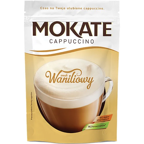 10x Mokate Cappuccino Waniliowe 110g
