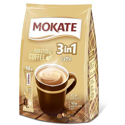 10x Mokate 3 In1 Latte Classic Coffee 10*15g